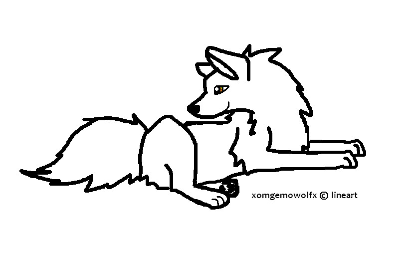 anime wolf lineart. Male Wolf Lineart by ~XomgemowolfX on deviantART