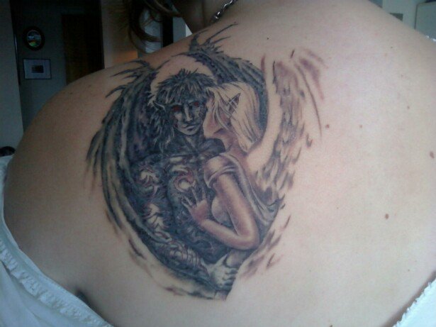 Angel and Demon Tattoo by ~SakuraXDorappusu on deviantART