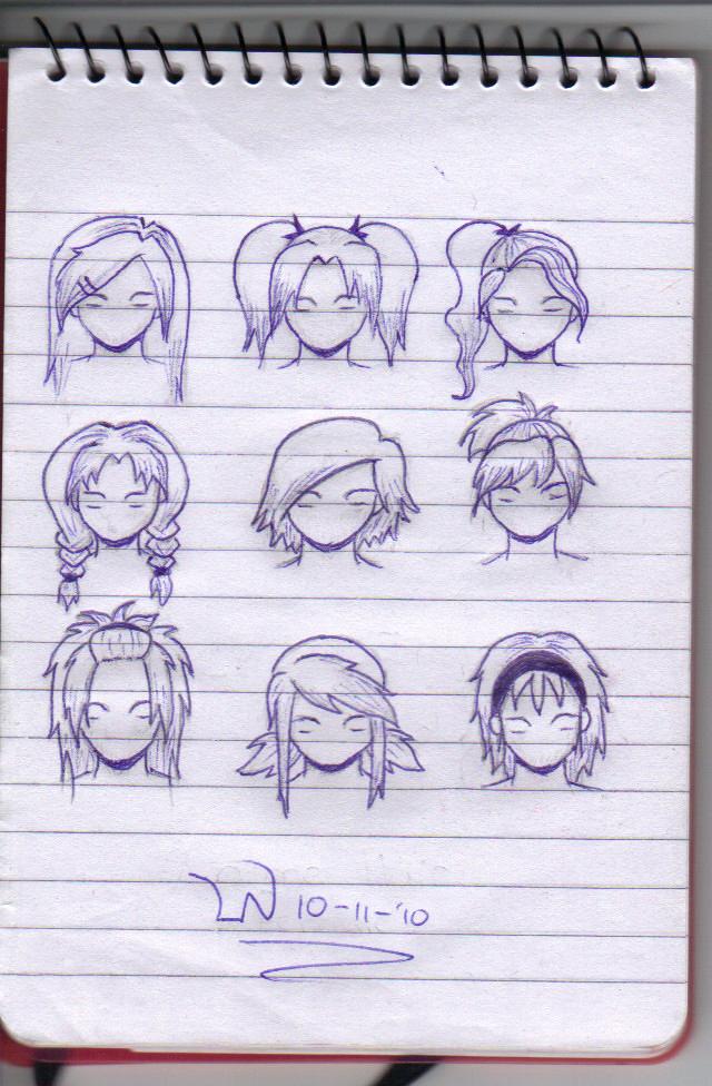 draw anime hairstyles. anime hairstyles drawing. How to Draw Anime Hairstyles