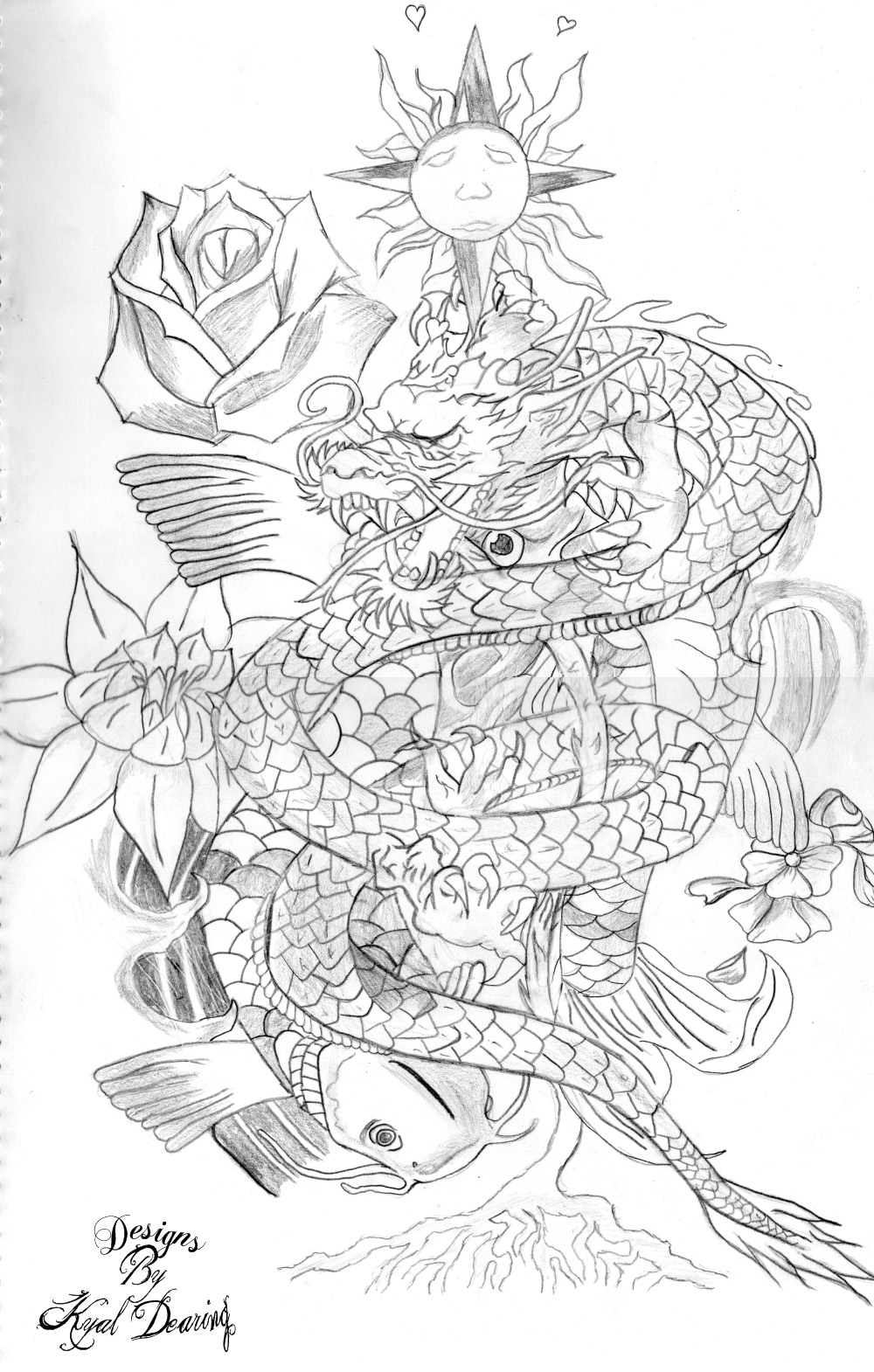 Koi Fish Dragon Tattoo