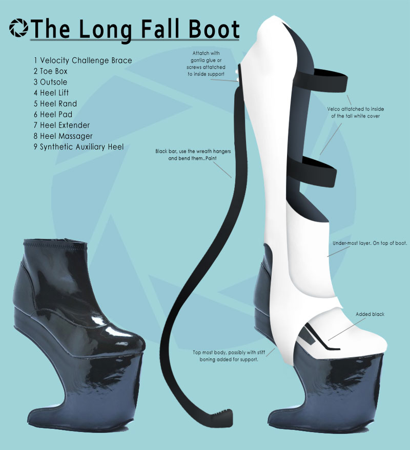 portal 2 chell cosplay. Portal Fall Boot Blueprint