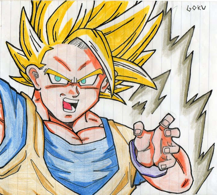 Goku ssj dibujo a lapiz - Imagui