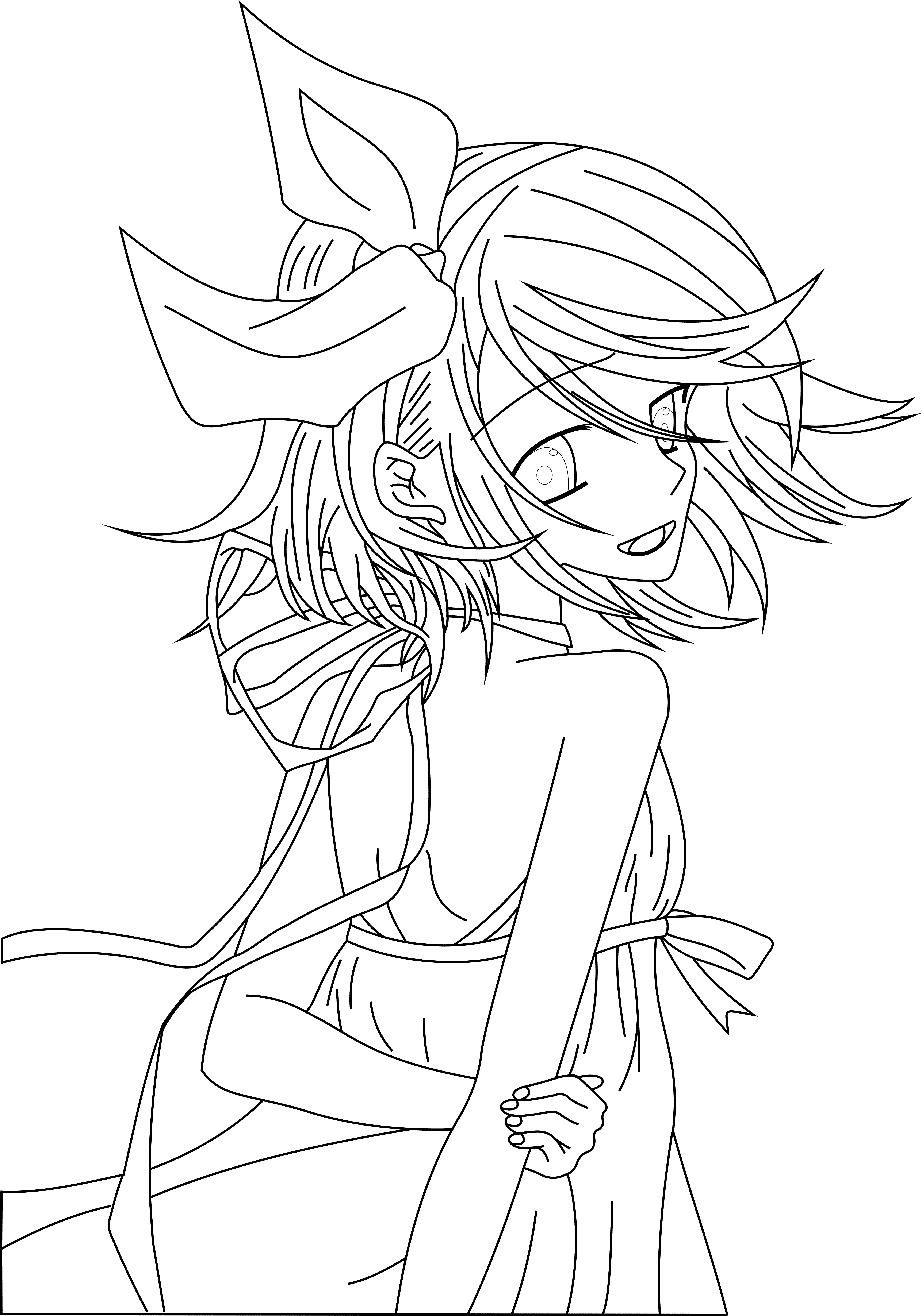 kagamine rin coloring pages - photo #45