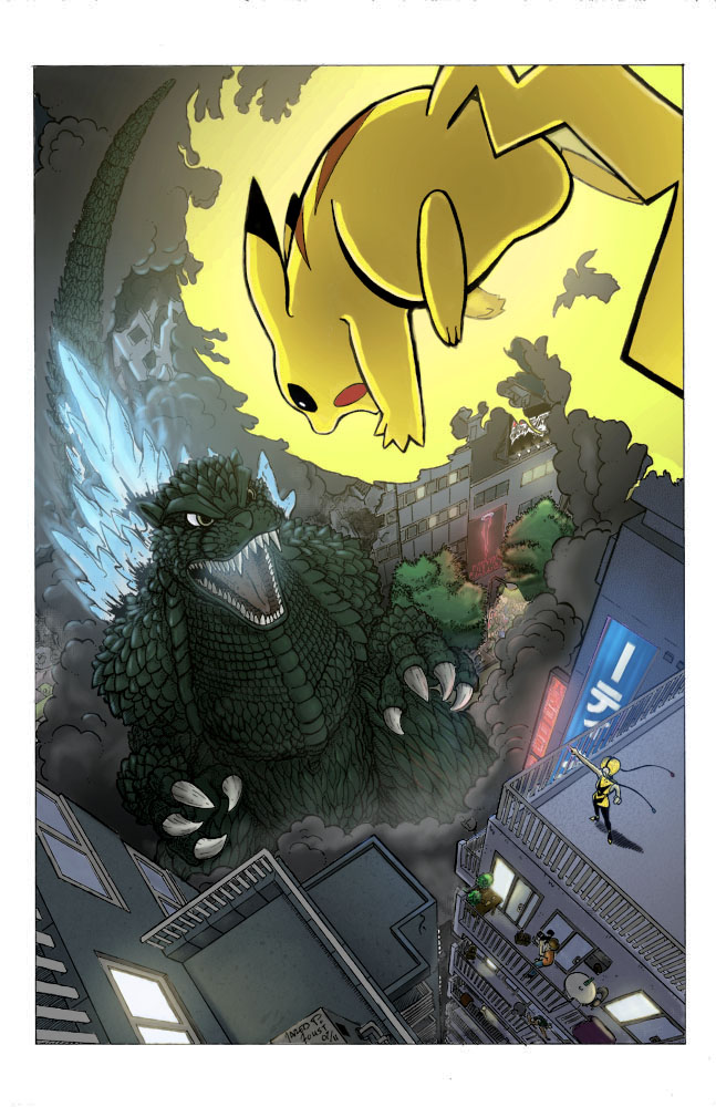 Kitten random images thread - Page 27 Godzilla_vs_pikachu_colors_by_gfan2332-d4wew87.jpg