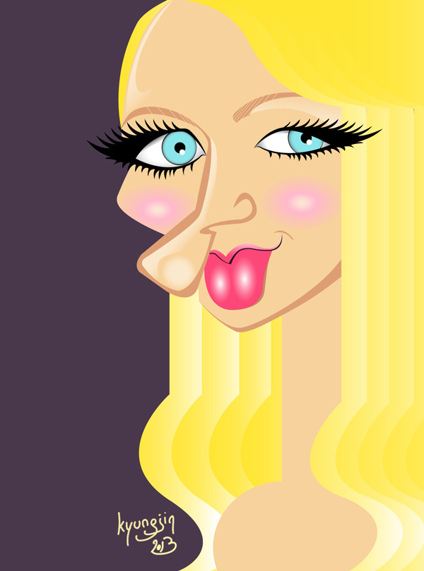 Caricature de Paris Hilton