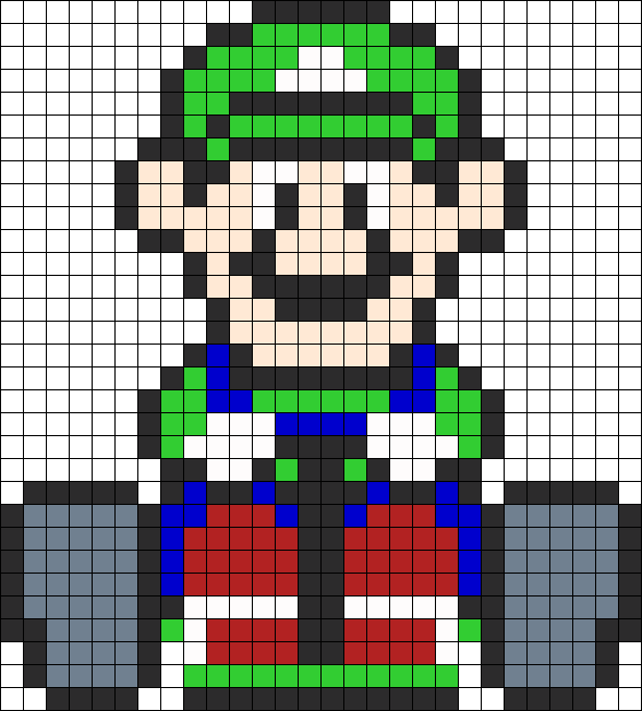 Luigi Mario Kart perler (Kandi Pattern) by PandiHandi