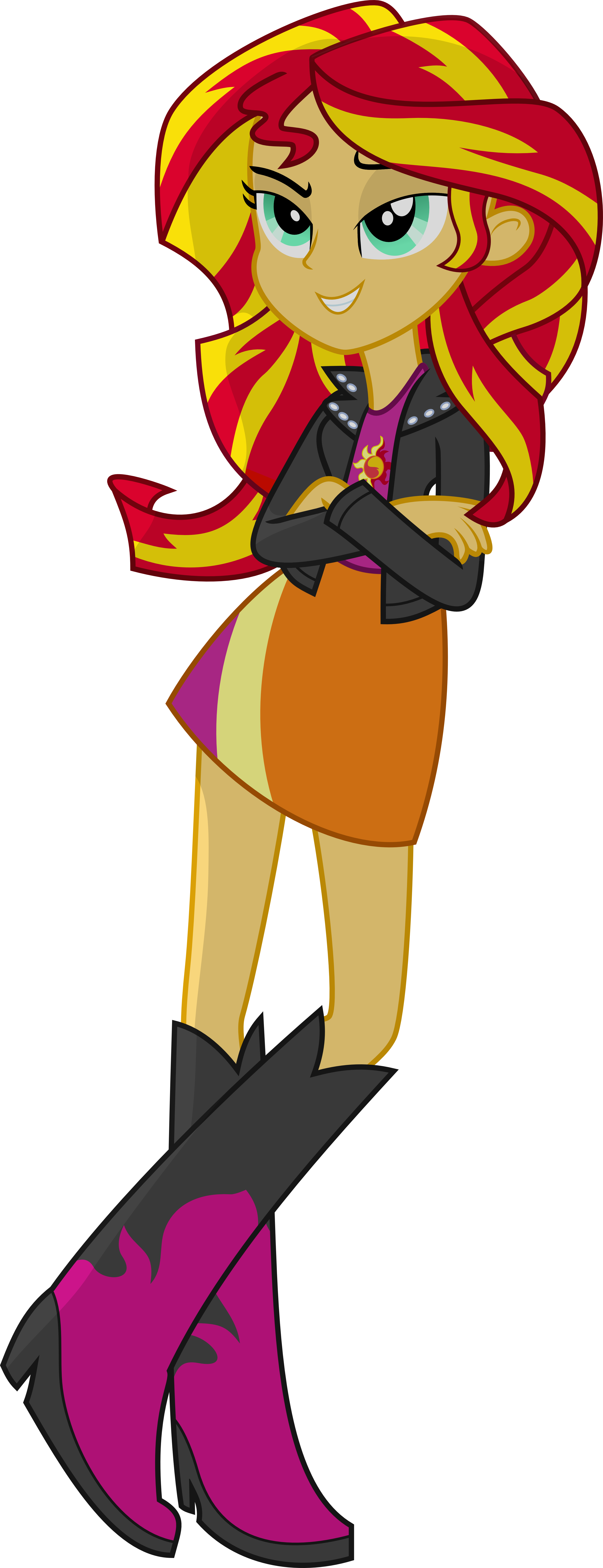 Sunset Shimmer And Sunset Shimmer by Vector-Brony on 