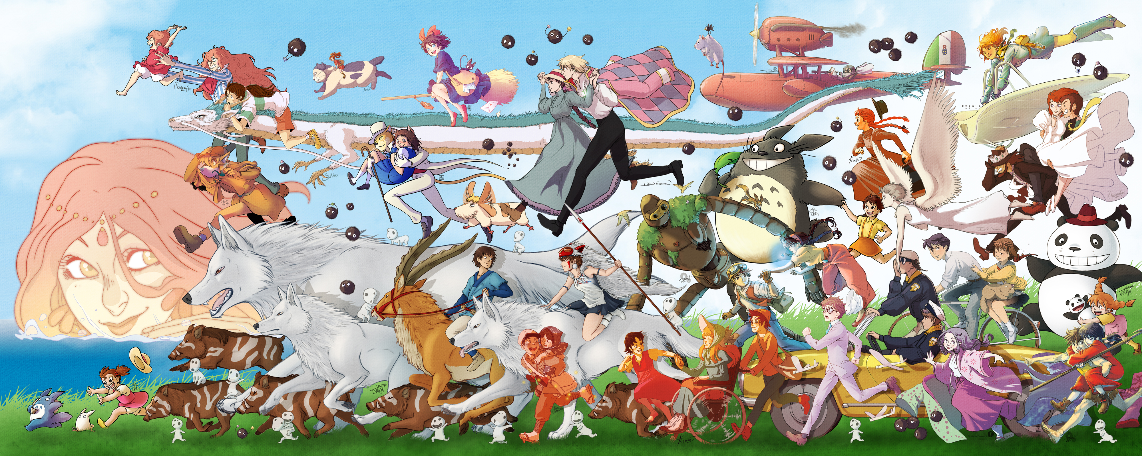 Ghibli parade! by Tenaga on DeviantArt