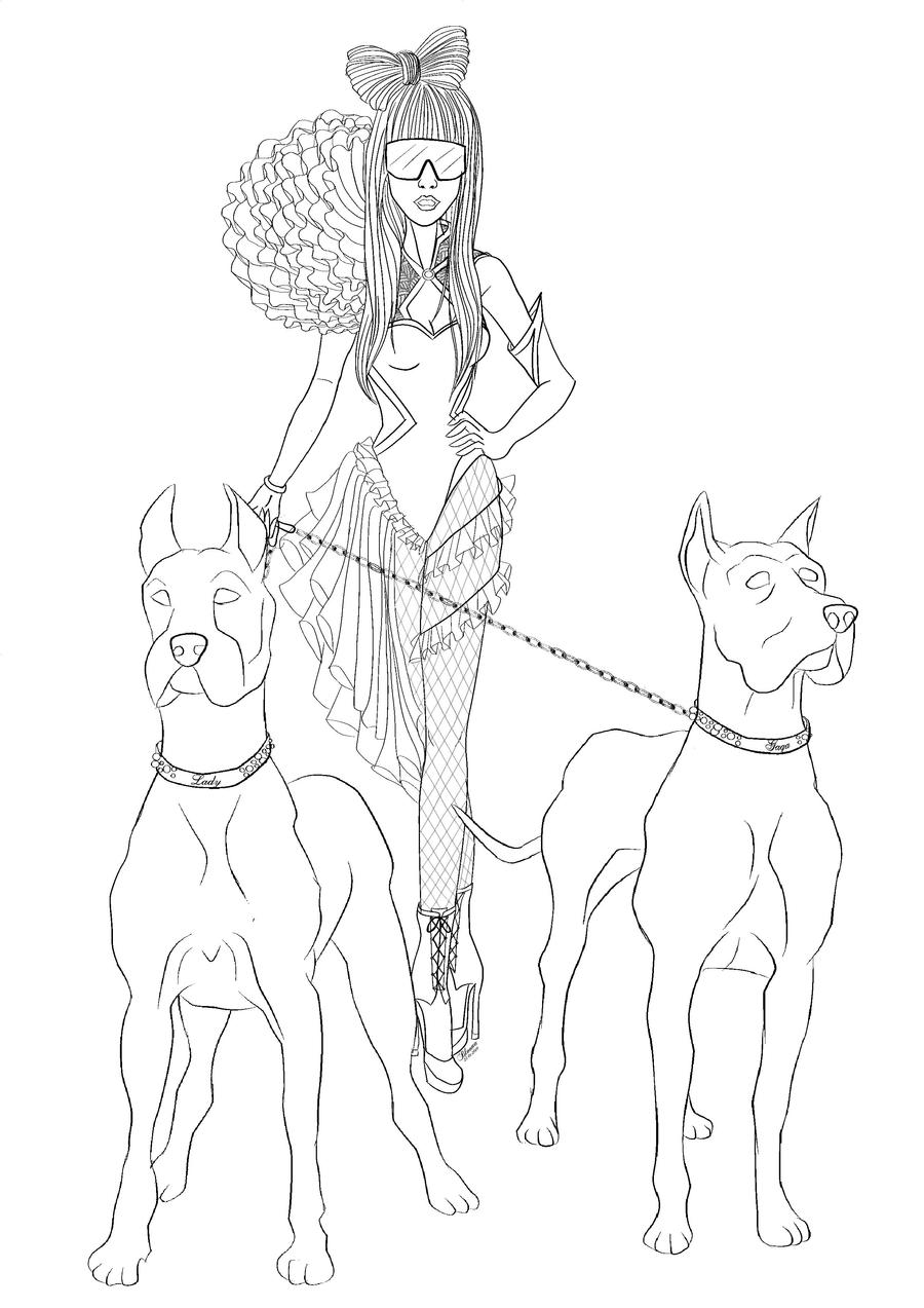 lady gaga coloring pages to print - photo #48