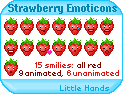 Strawberry emoticons by allthatmaz
