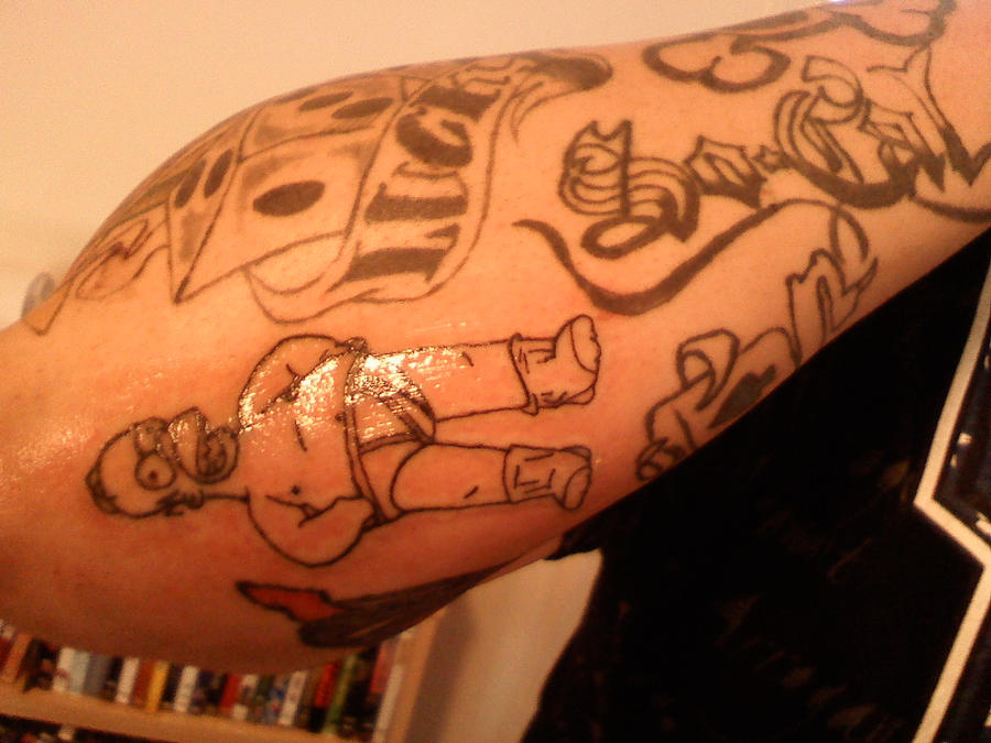 Homer simpson Tattoo Outline by Tattooedsoulz96 on deviantART