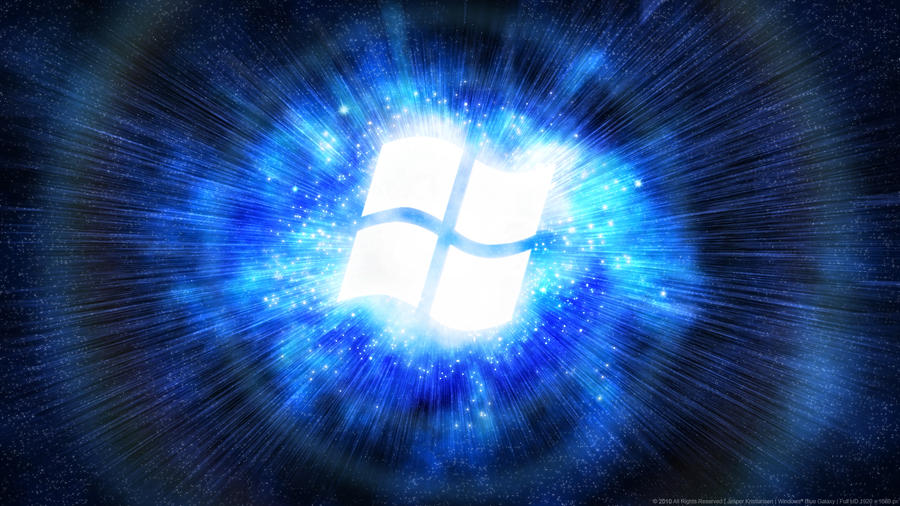 Windows Blue Galaxy by yaxxe on DeviantArt