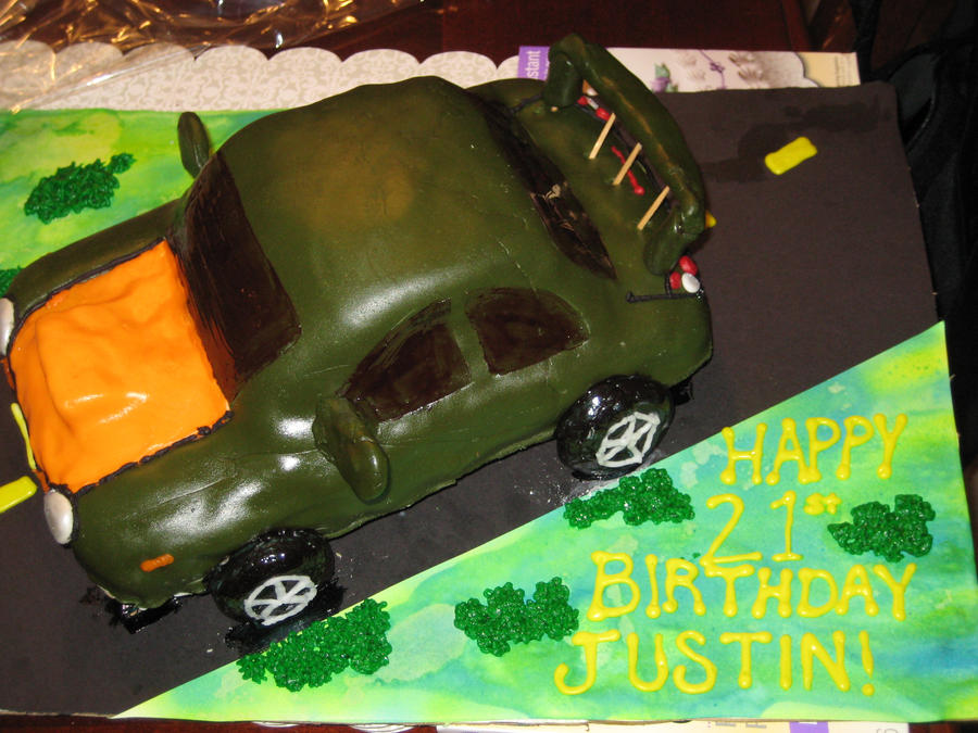 Twotone car cake by
