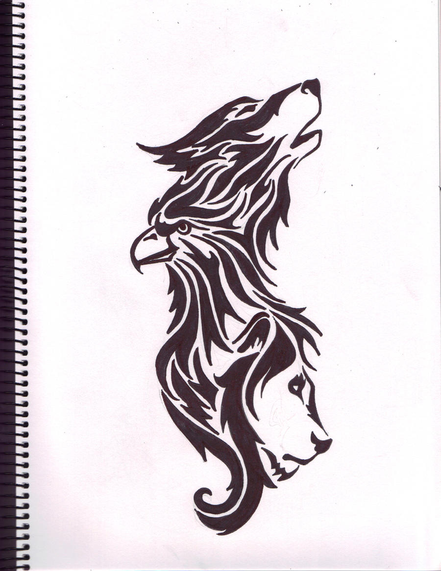 WolfEagleLion Tattoo by