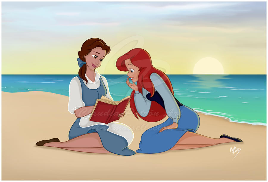 Belle And Ariel Commission By Madmoiselleclau On Deviantart 