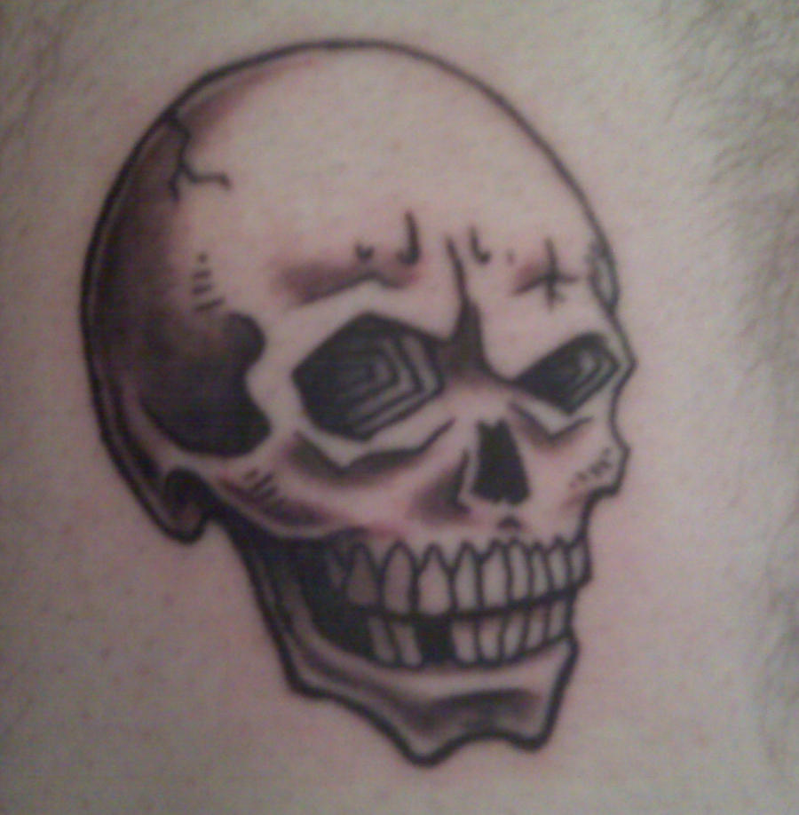 skull tattoo on face