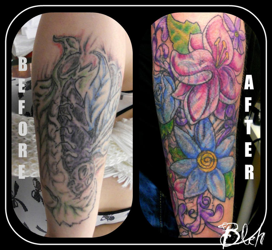 Work in progress cover up - dragonfly tattoo