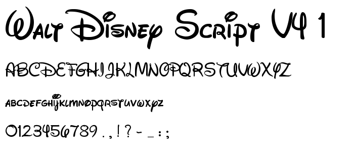 Walt Disney Font by ILovePS