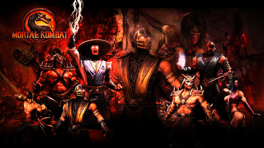 mortal kombat 9 logo wallpaper. Mortal Kombat 9 - wallpaper by