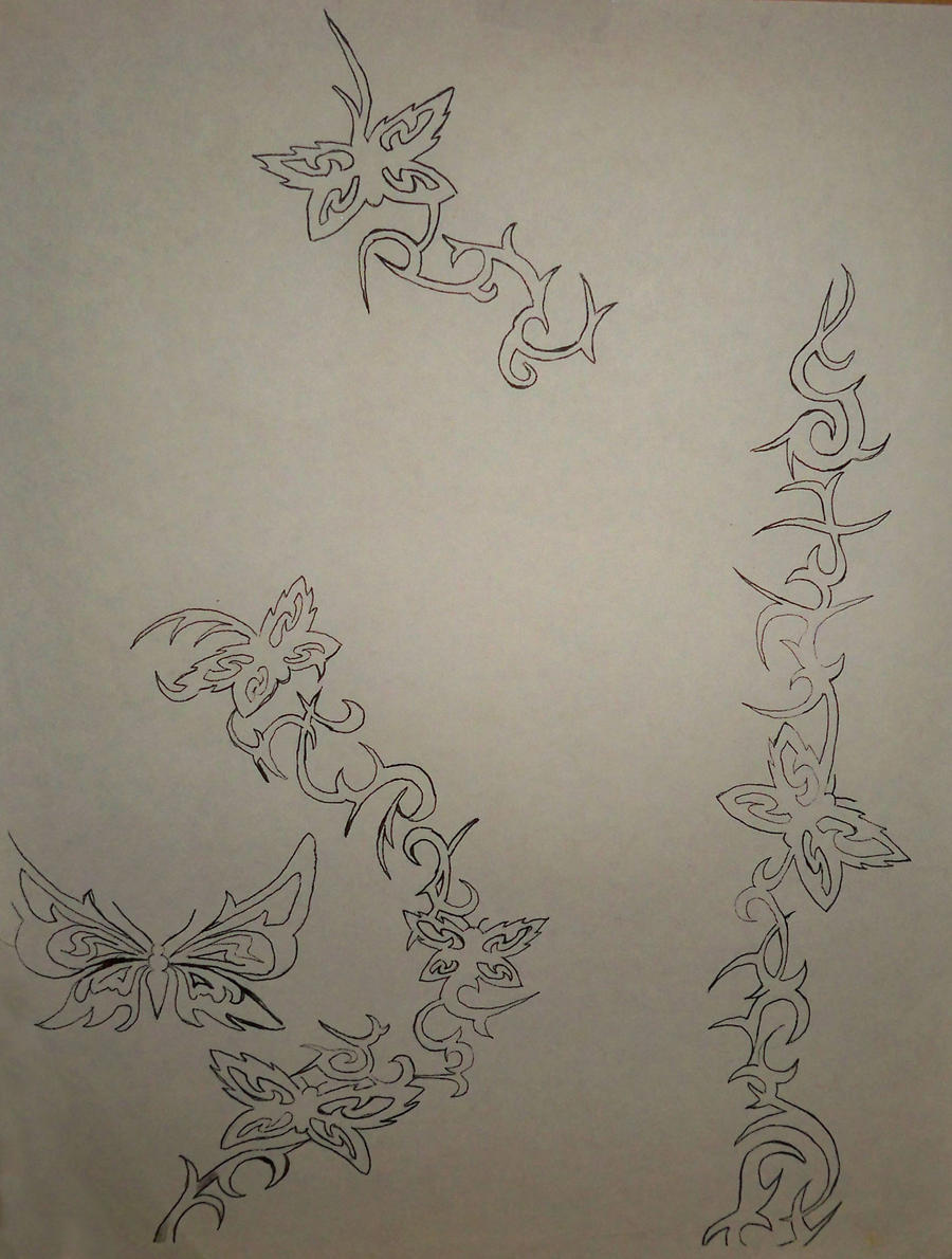 Tribal Butterfly Tattoo Design by magikaleyes on deviantART