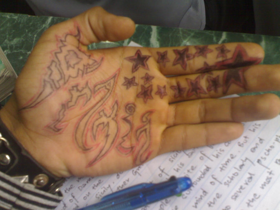 tattoos writing on palm by Pramin on deviantART