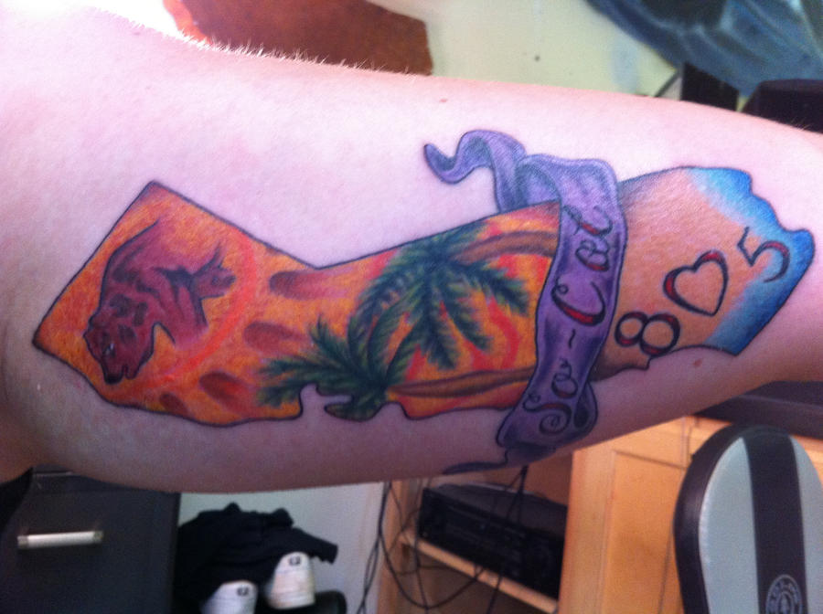 California Tattoo Finished by poeticbullet on deviantART