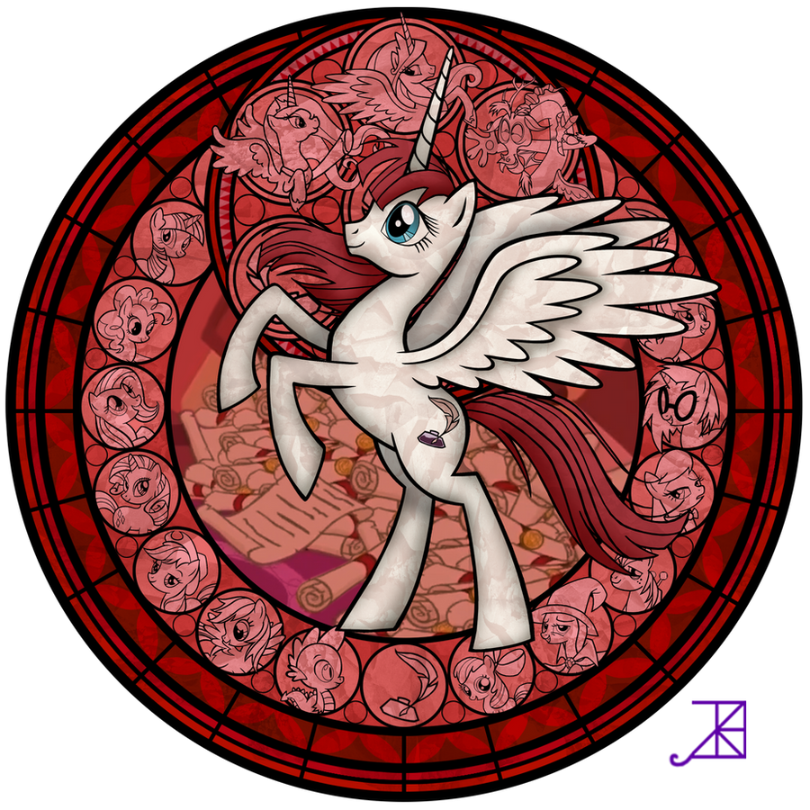 stained_glass__lauren_faust_alicorn_by_akili_amethyst-d4ln2vj