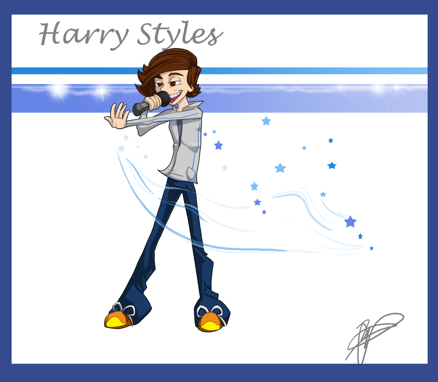 Harry Styles: Retro Cartoon Style by Crocofielius