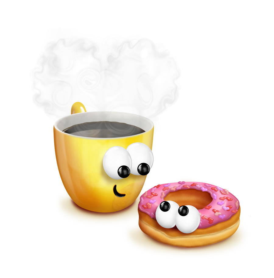 clipart coffee and doughnuts - photo #36