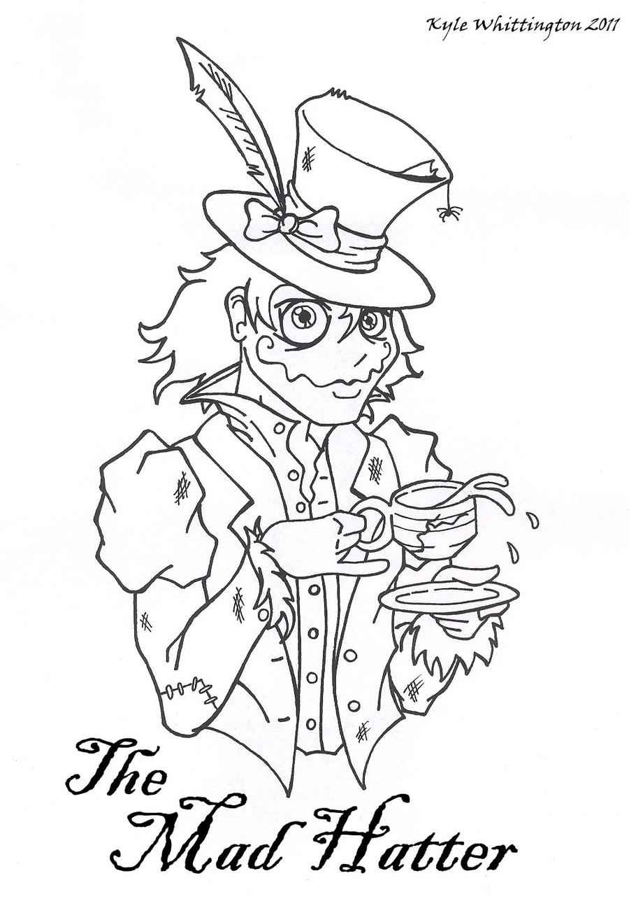 mad hatter johnny depp coloring pages - photo #46