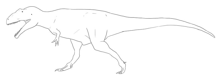 How to draw a giganotosaurus