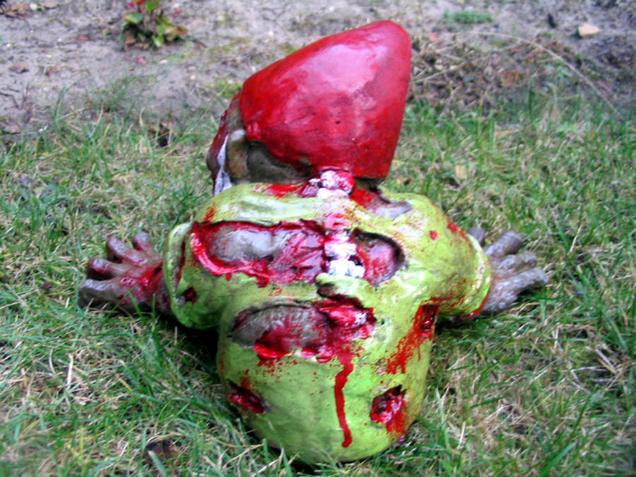 zombie garden gnome patient nr 2 nr 2 by doodd