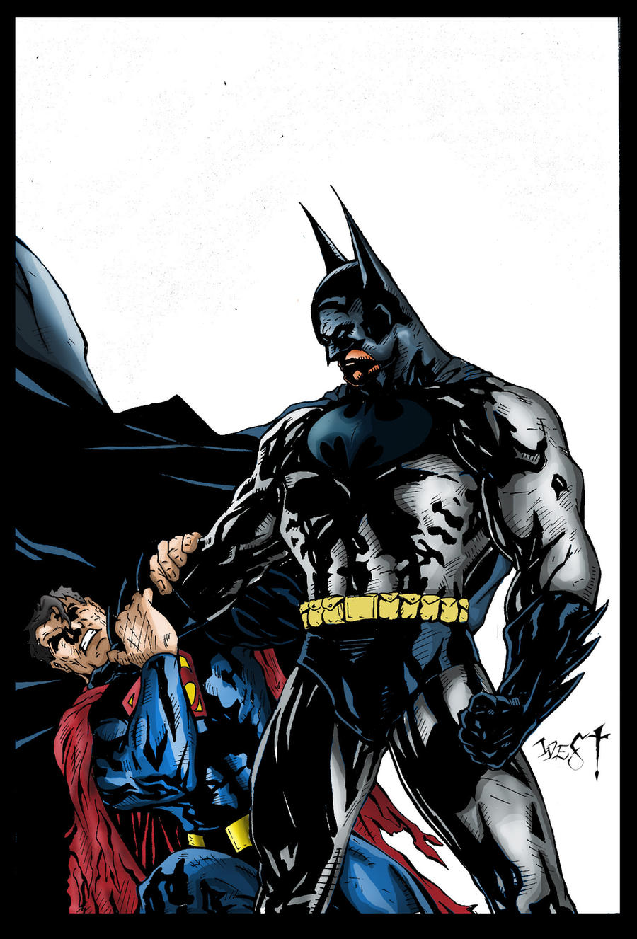 Superman Kills Batman Comic Superman vs batman by richy-