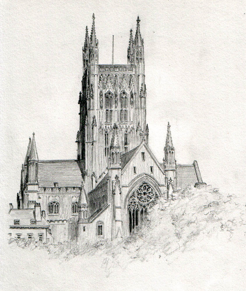 Worcester Cathedral old drawing by dashinvaine on DeviantArt
