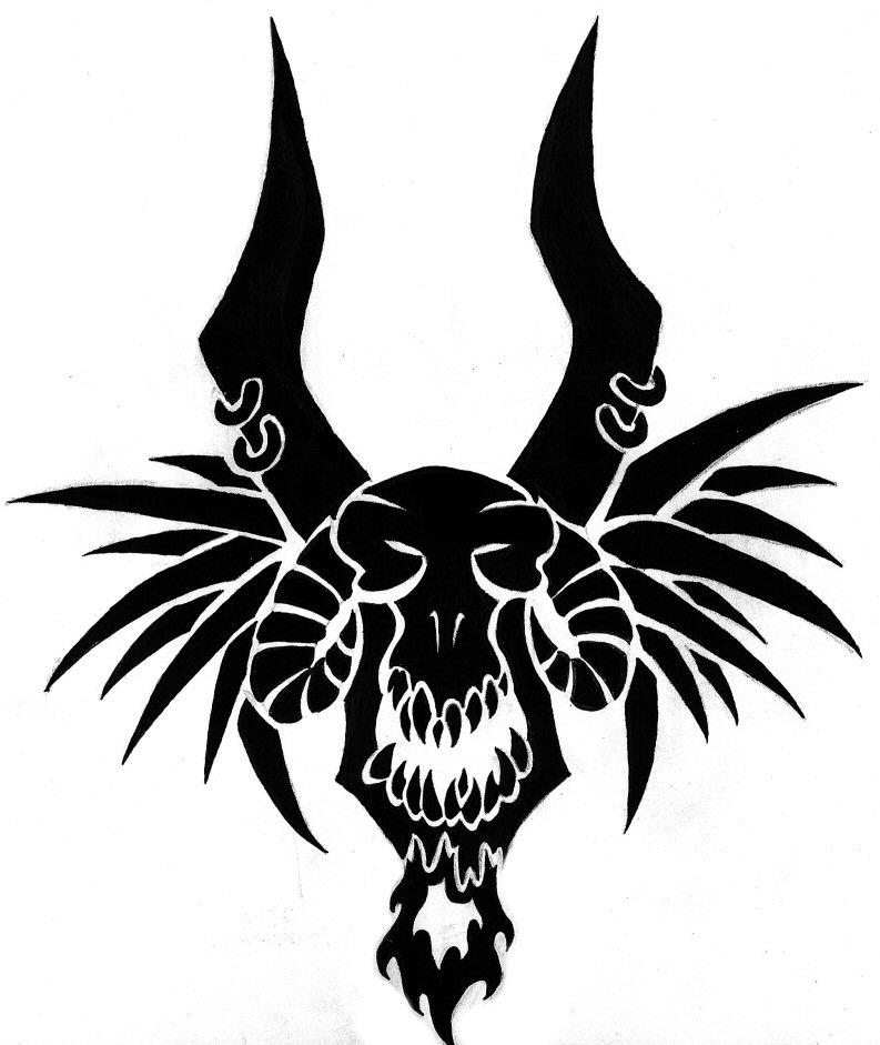 Tribal 4th Hellish Skull by NapalmKrillos on deviantART