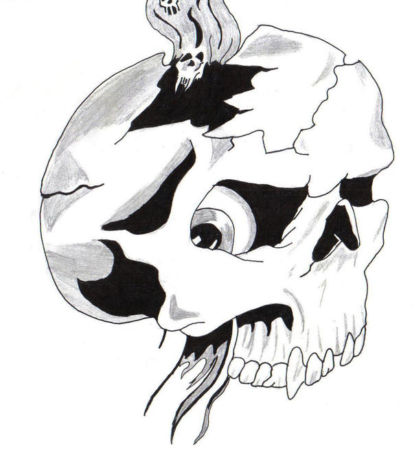 Cracked skull by Shadow1259 on deviantART