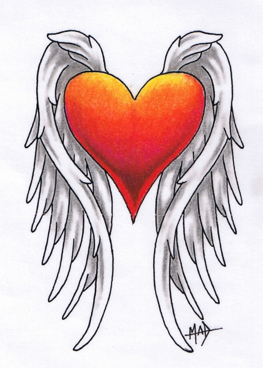 Winged heart tattoo by madtattooz on DeviantArt