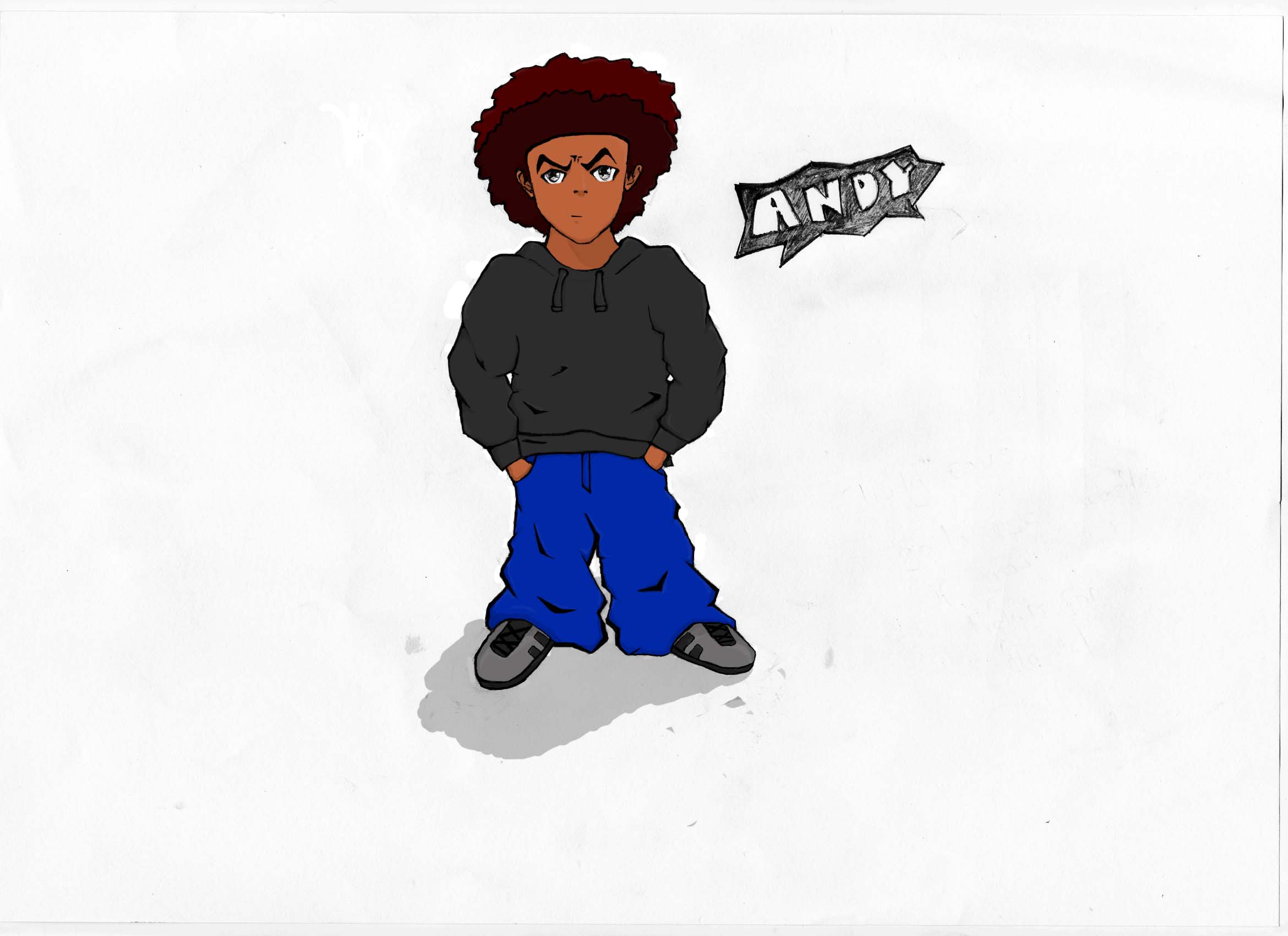 A boondocks style drawing by Axylex on deviantART