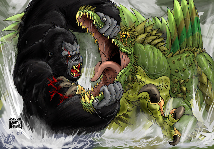 http://fc05.deviantart.net/fs37/f/2008/246/8/9/King_Kong_vs__Spinosuchosaurus_by_KaijuSamurai.jpg