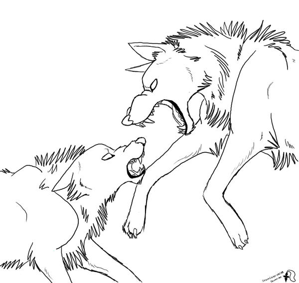 Two Wolves Coloring Pages 10