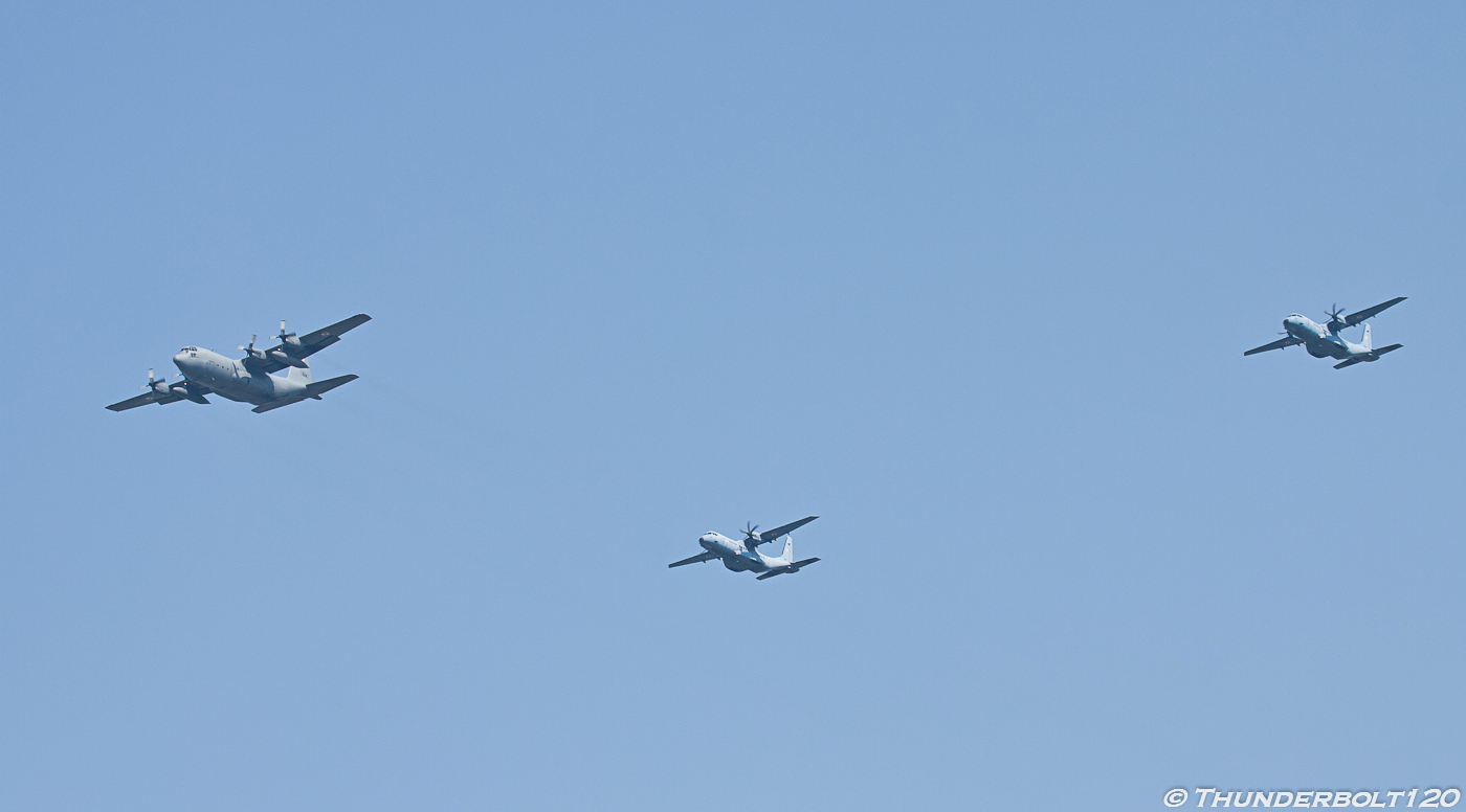 C-130 and 2x C-295
