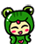 Froggy Emoji-16 (Happy and Blushing) [V1]