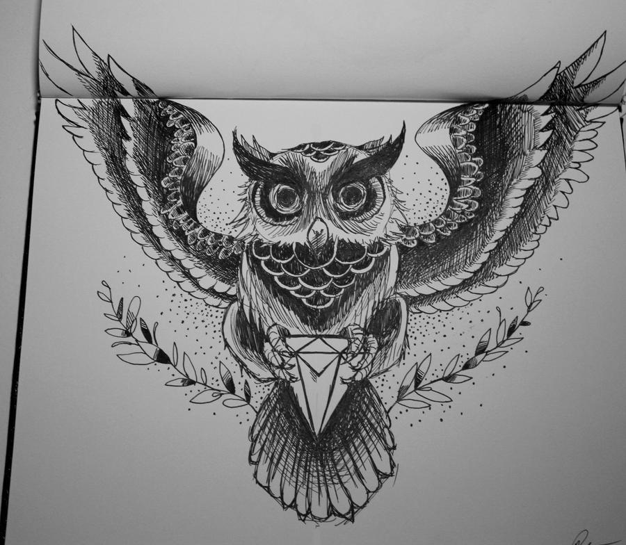 Owl Tattoo by CptJack88 on DeviantArt