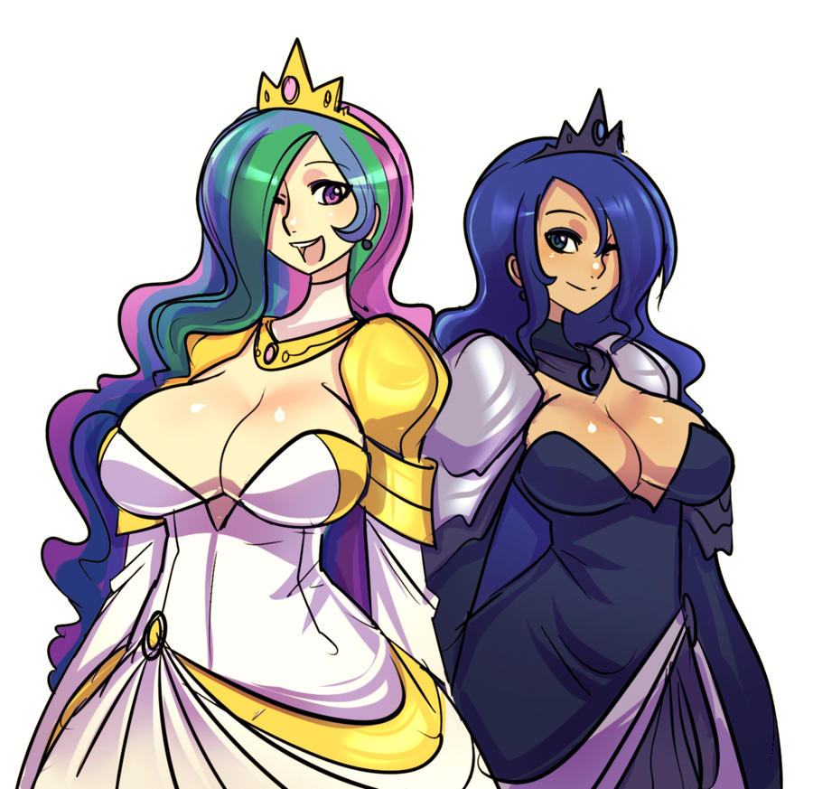 Celestia And Luna H by ManiacPaint on DeviantArt