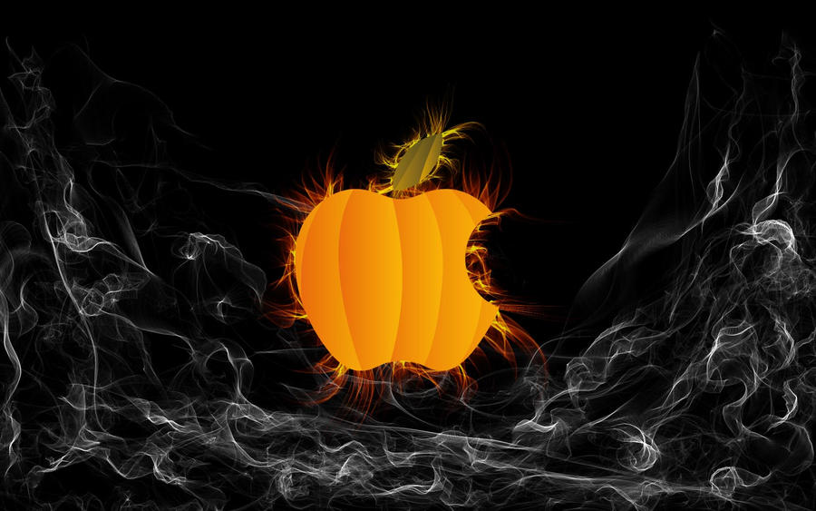 Apple Halloween Wallpaper by nikiball1 on DeviantArt