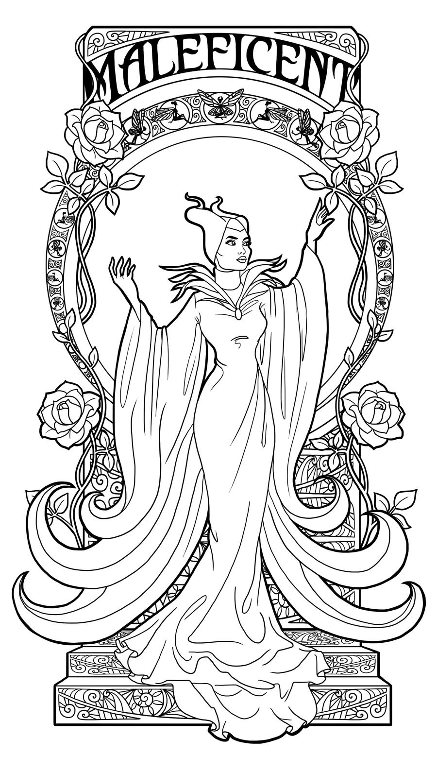 maleficent coloring pages - photo #18