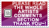 artists comments stamp + plz by izka197