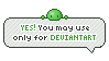 Stamp: Yes Only for DeviantART by SimplySilent