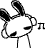 Bunny Emoji-25 (Listening to music) [V2]