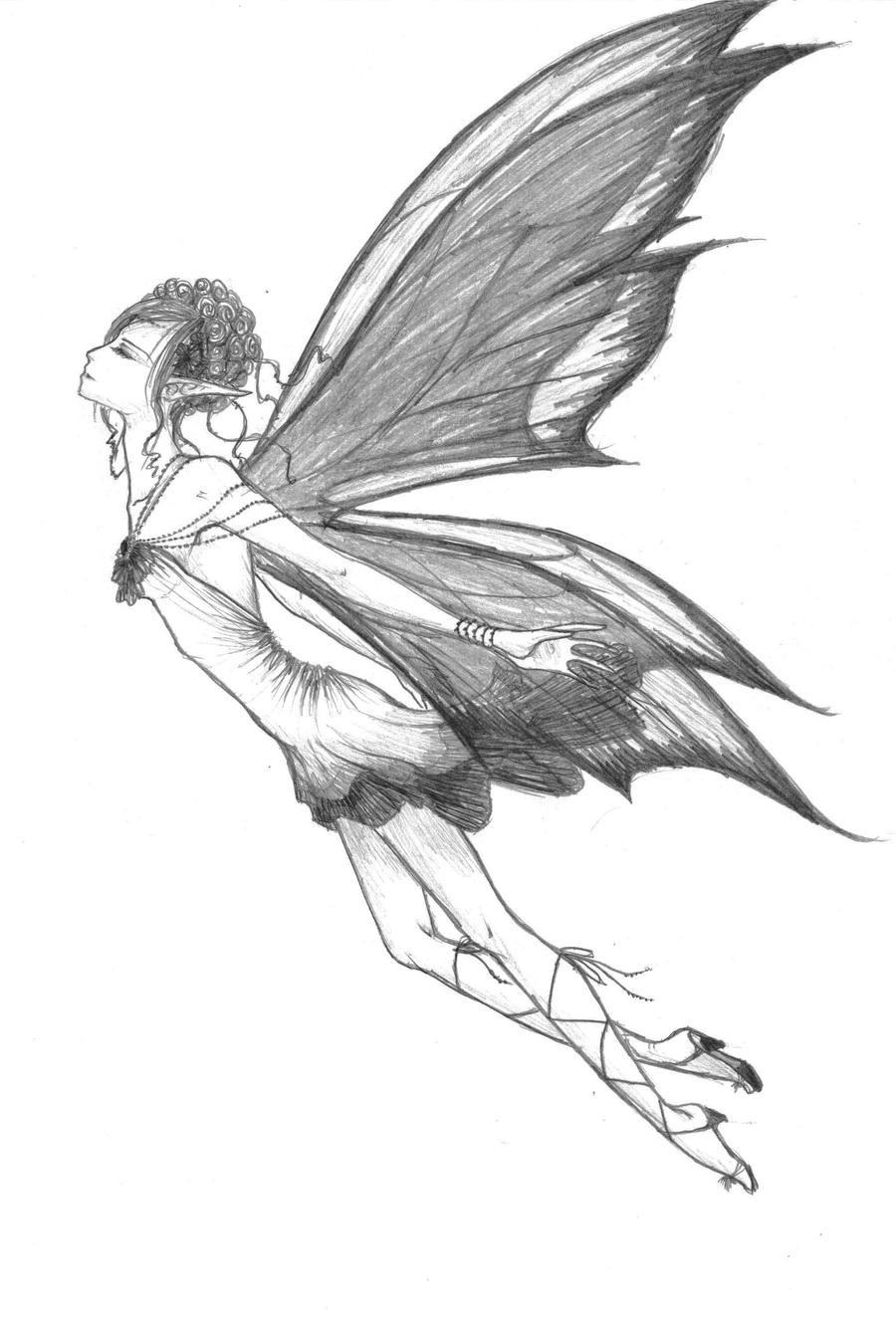 Fairy sketch by animeghostygirl on DeviantArt